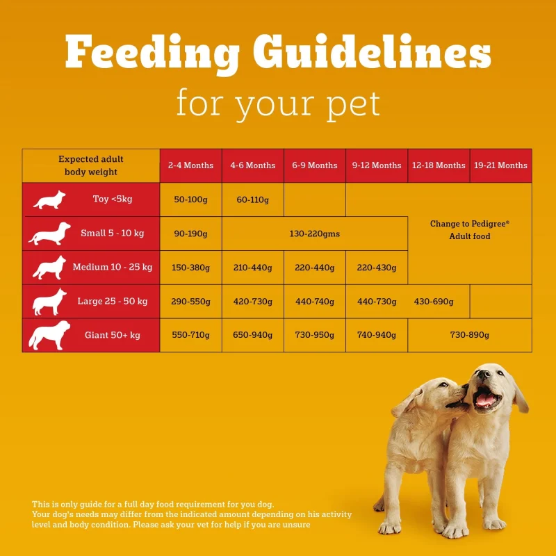 Pedigree Chicken and Milk Puppy Dog Dry Food — detail shot