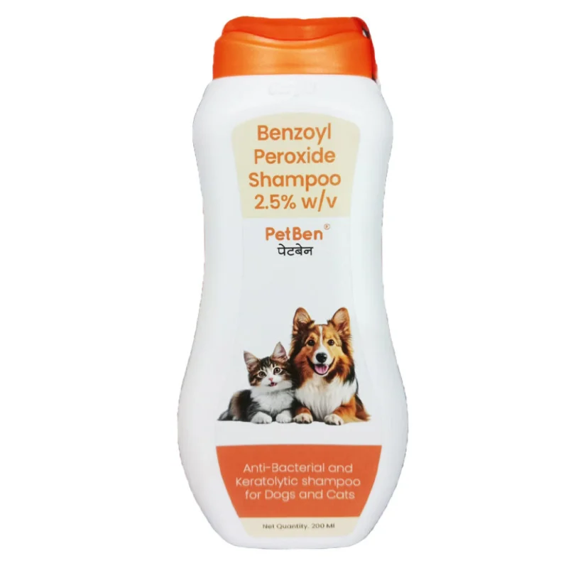 Petcare Petben (Benzoyl peroxide) Shampoo for Dogs & Cats — back view