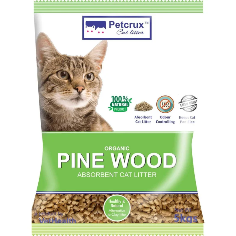PetCrux Exclusive Organic Pine Wood Scented Cat Litter