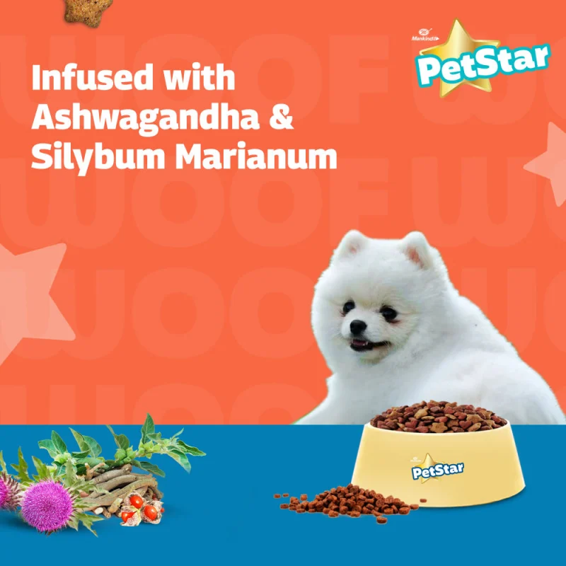 Mankind Petstar Milk and Wheat Puppy Dog Dry Food — back view