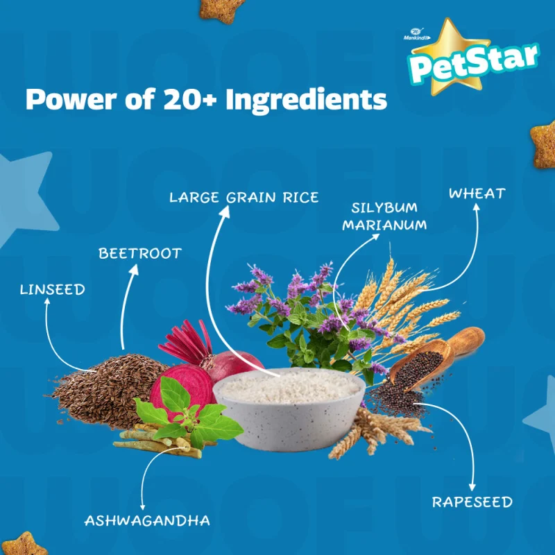 Mankind Petstar Starter Mother & Baby Dog Dry Food — detail shot