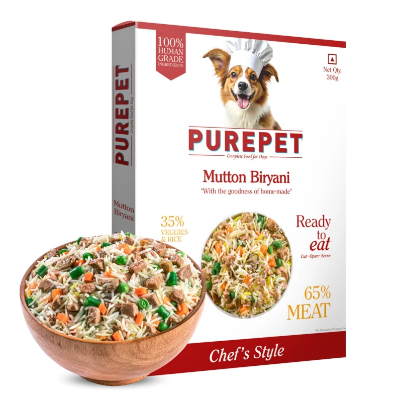 Purepet Mutton Biryani Fresh Food For Dogs