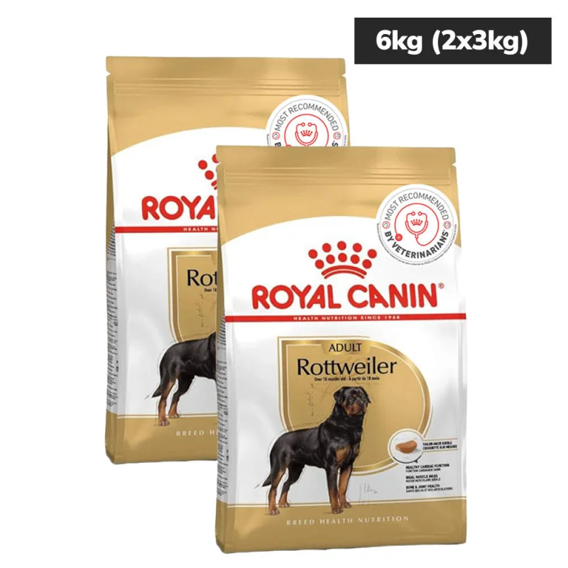 Royal Canin Rottweiler Adult Dog Dry Food - 6kg (2x3kg)