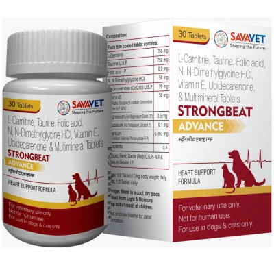 Savavet Strongbeat Advance Tablet For Dogs Cats Pack Of 30 Tablets