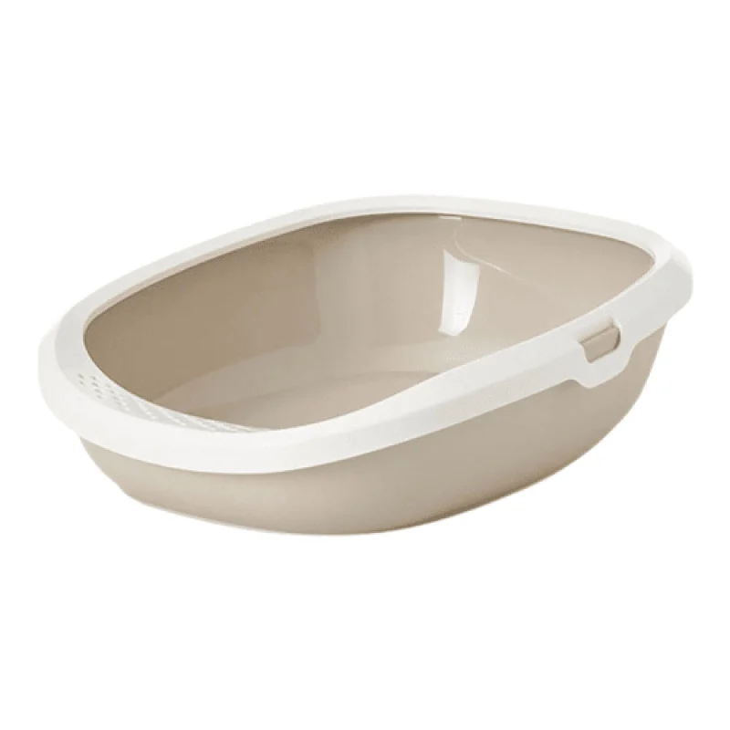 Savic Gizmo Litter Tray With Rim For Cats Mocha