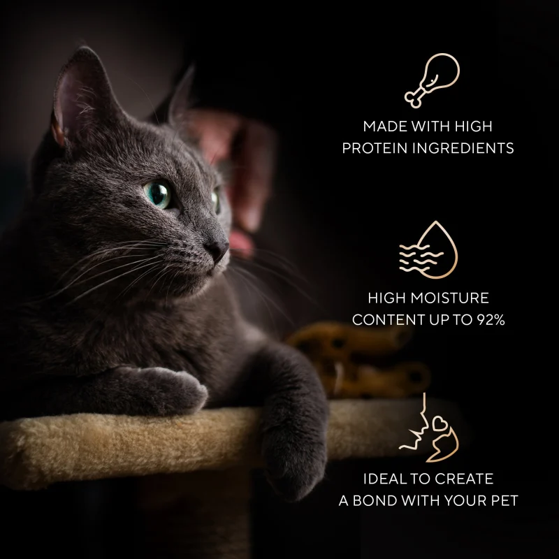 Sheba Melty Spoons Creamy Chicken & Chicken Shred Lickable Creamy Cat Treats — side view