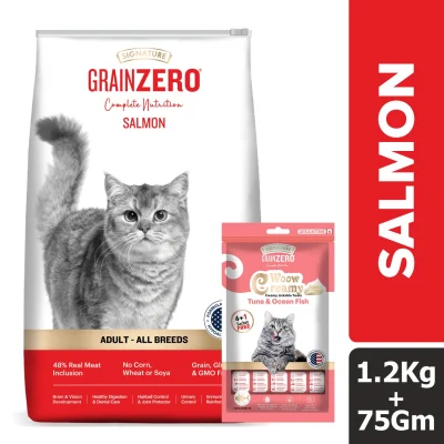 Signature Grain Zero Salmon Adult Cat Dry Food For All Breed