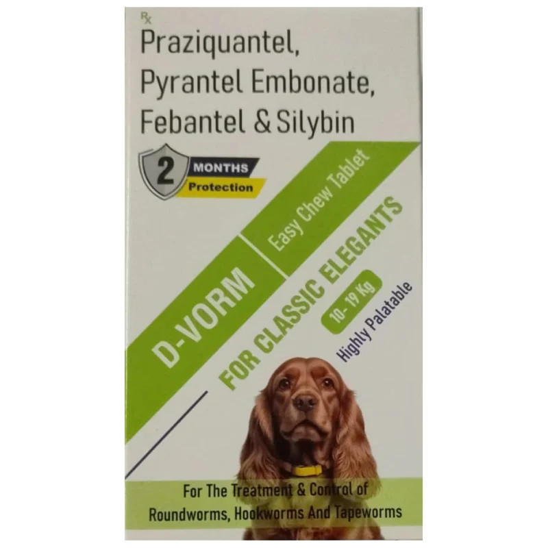 Sihil D Vorm Tablets Dewormer for Dogs 10 to 19kg