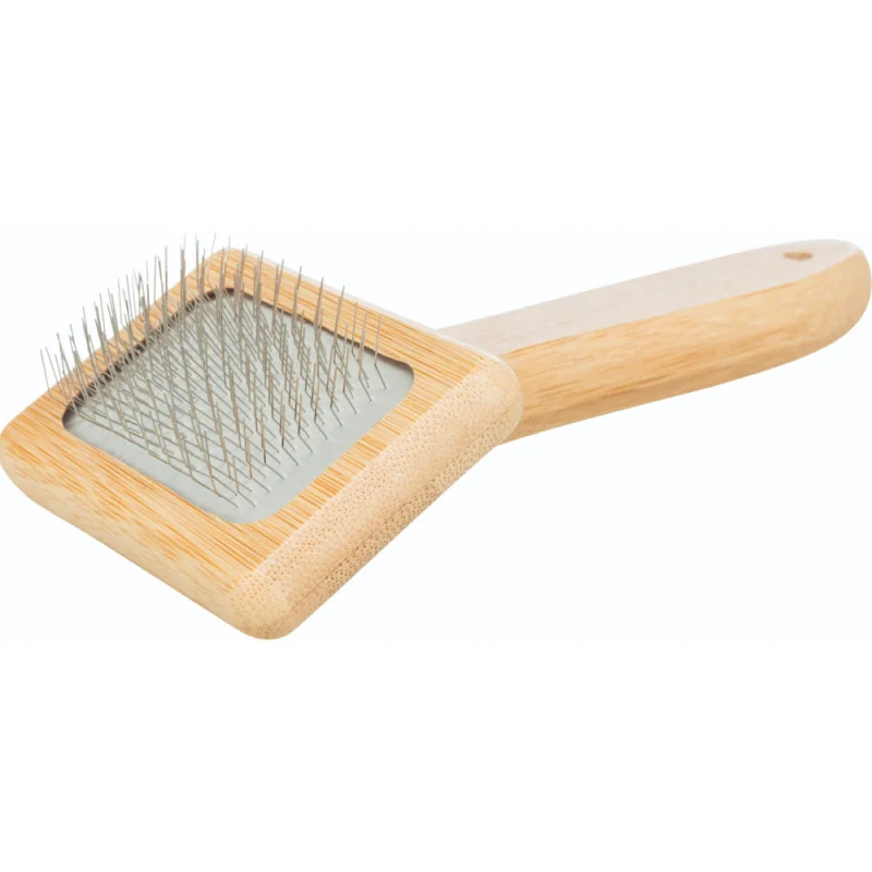 Trixie Bamboo Slicker Brush for Dogs — back view