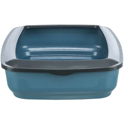 Trixie Brisko Litter Tray With Rim For Cats Blue