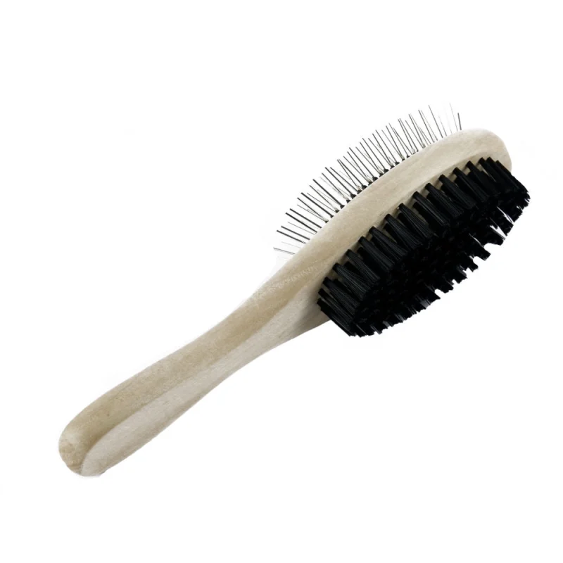 Trixie Double Sided Brush Pin and Bristles for Dogs — back view