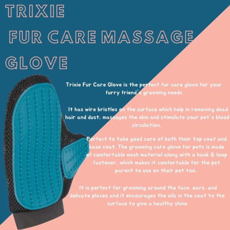 Trixie Fur Care Massage Glove for Dogs and Cats — side view