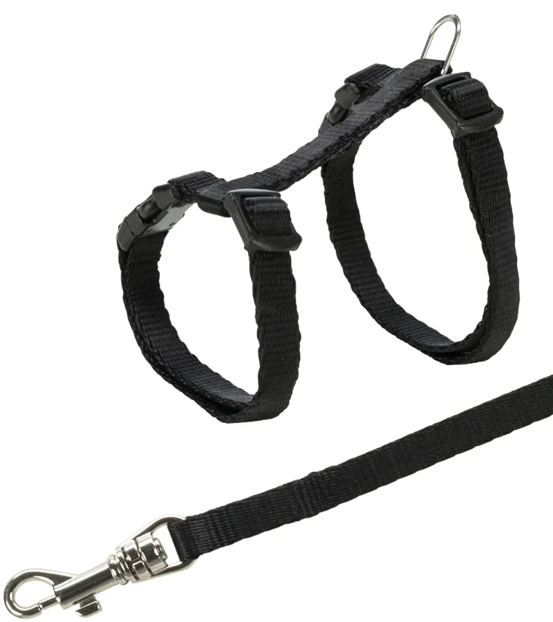 Trixie Harness With Leash For Cats Kittens Black