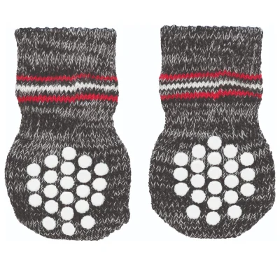 Trixie Non Slip Socks For Dogs Grey