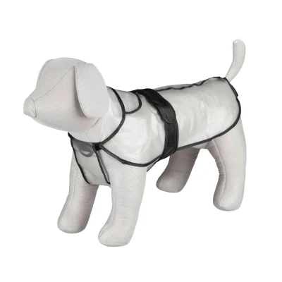 Trixie Black Piping Transparent Raincoat For Dogs