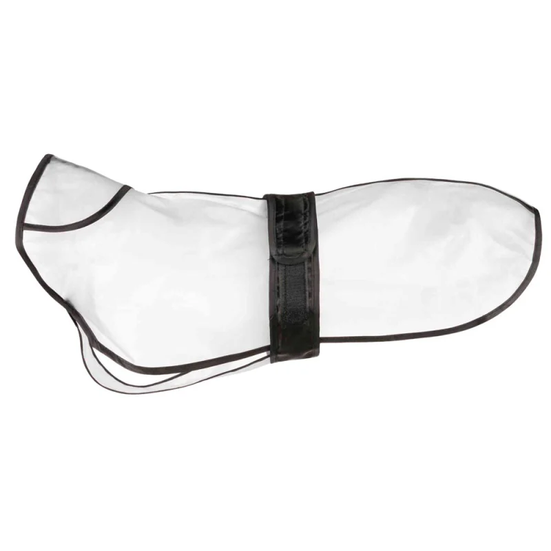 Trixie Piping Transparent Raincoat for Dogs — side view