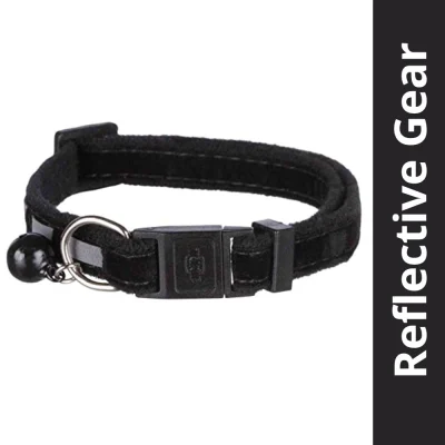 Trixie Safer Life Reflective Collar With Bell For Cats Black