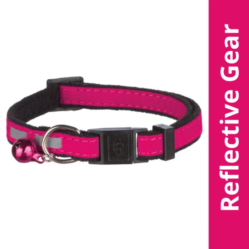 Trixie Safer Life Reflective Collar With Bell For Cats Pink