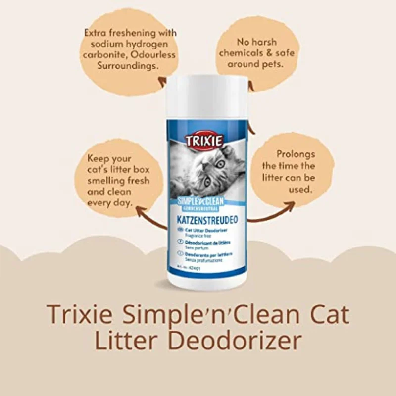 Trixie Simple N Clean Odourless Litter Deodorizer for Cats — in use