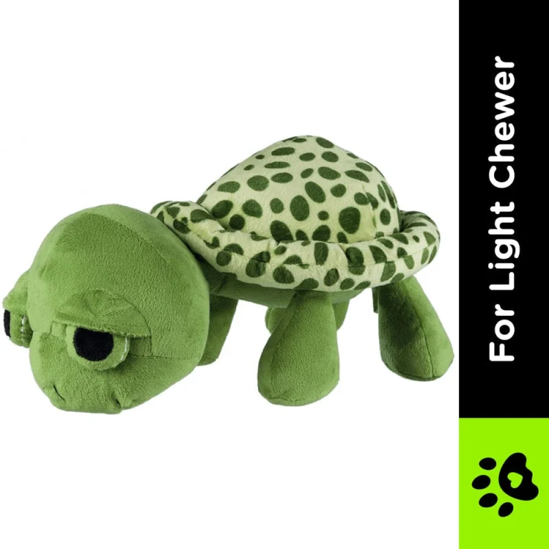 Trixie Turtle Shaped Sound Plush Toy for Dogs — side view
