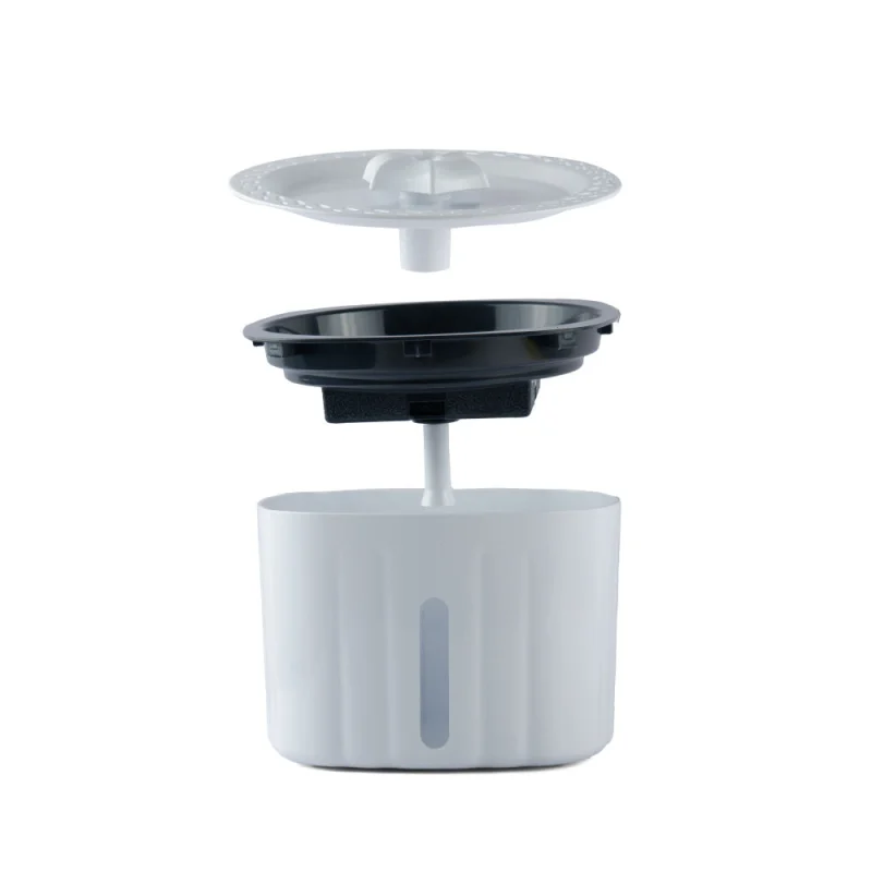 Trixie Water Drinking Fountain Flower for Dogs and Cats — in use