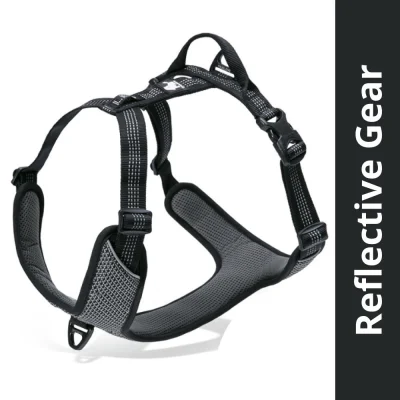 Truelove Harness With Reflective Fabric For Dogs Black