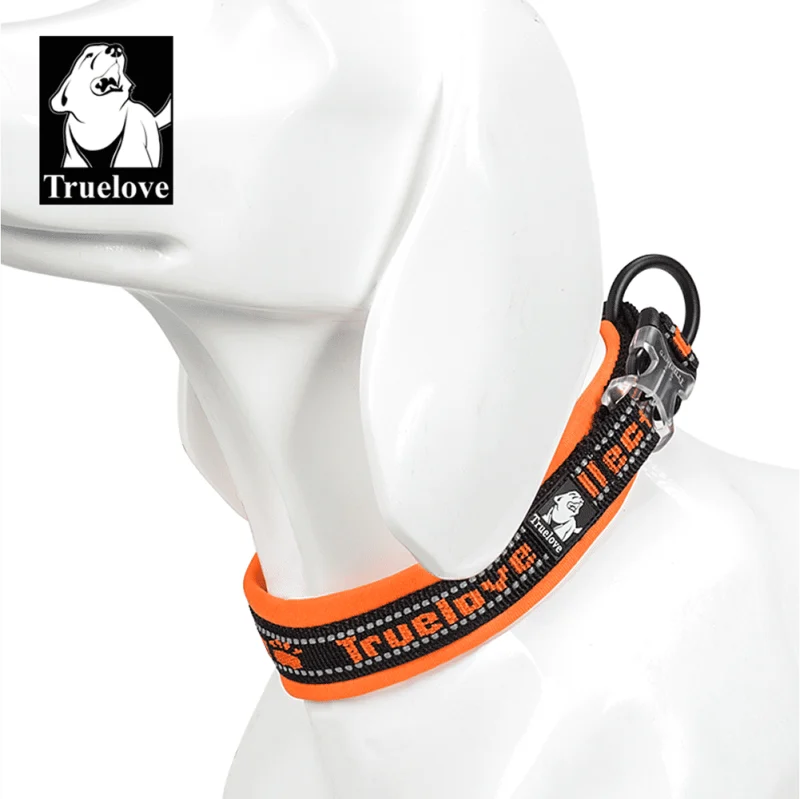 Truelove Neo Padded Collar For Dogs Black Orange