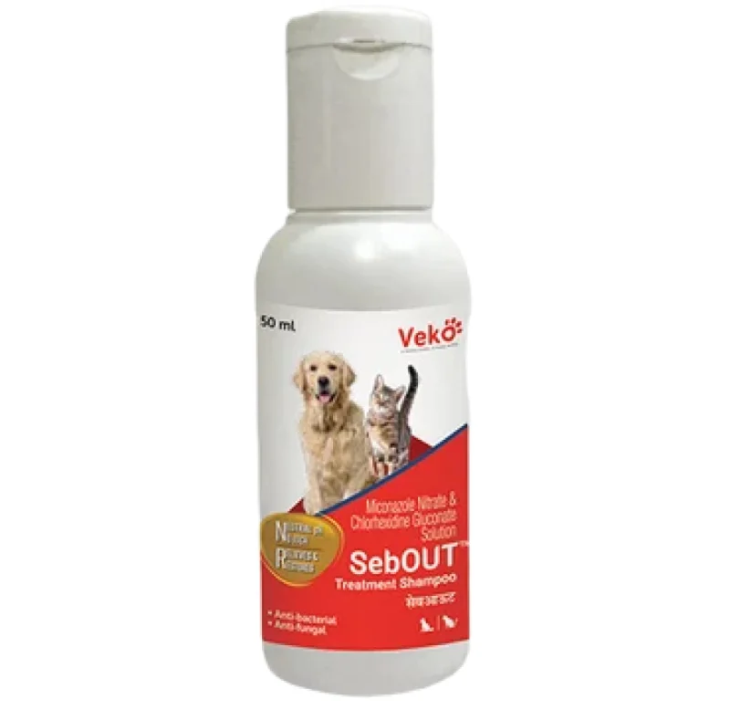 Veko Sebout Treatment Shampoo for Dogs and Cats — side view