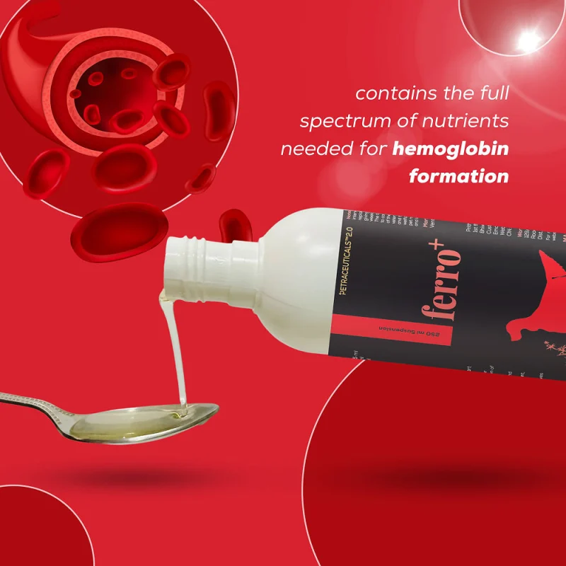 Venttura Ferro Plus Iron Supplements Syrup for Dogs — back view
