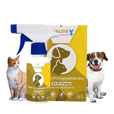 Vivaldis Vi-Fi Forte Spray (Fipronil) Tick & Flea Control for Dogs & Cats (100ml)