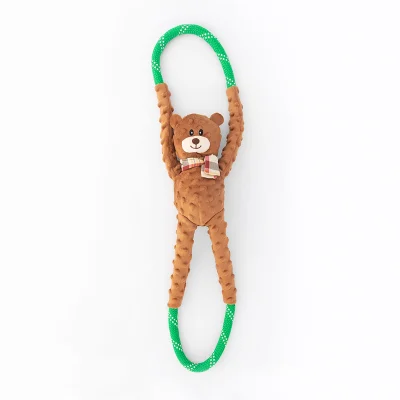 Zippy Paws Ropetugz Bear Plush Toy For Dogs