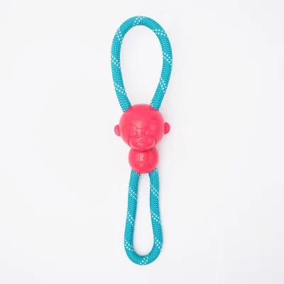 Zippy Paws Zippytuff Monkey Ropetugz Plush Toy For Dogs Pink