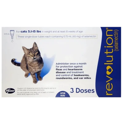 Zoetis Revolution Cat Tick & Flea Spot on 0.75ml (3 pipettes) for Cats
